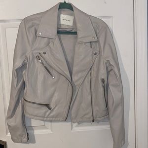 White faux leather jacket